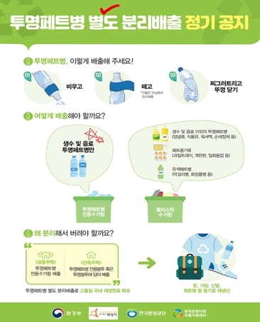 거제시, 8월부터 금요일에 투명페트병만 별도 수거