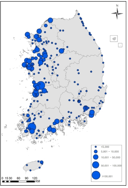 환경부, 12월 겨울철새 주요습지 200곳 156만 마리 확인