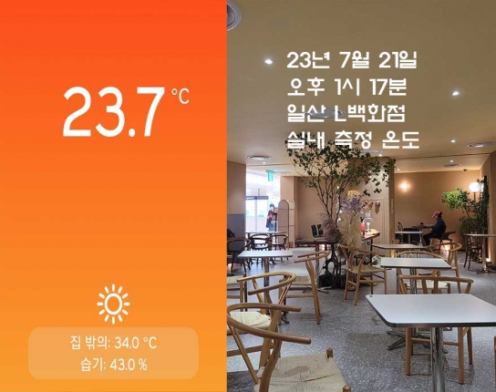 [ESG 현장 스케치] 일산 L백화점 실내온도 23.7도... 어떻게 생각하시나요?