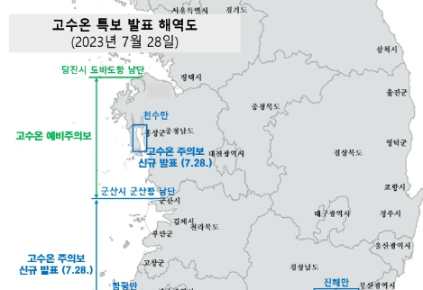 해양수산부, 고수온 위기경보 '심각'