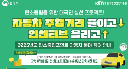 군산시, ‘자동차 탄소중립포인트제’ 시행…온실가스 감축 참여자 모집